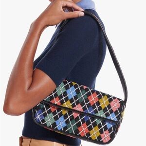 STAUD • Beaded argyle bag